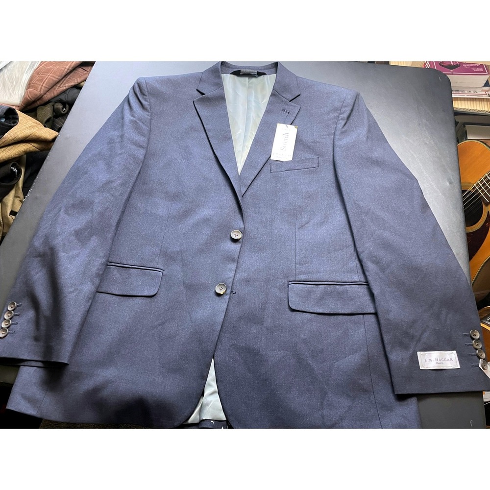 J.M. Haggar New w/ tags 44R Dark Navy Blue Stretch Classic Fit Blazer Jacket